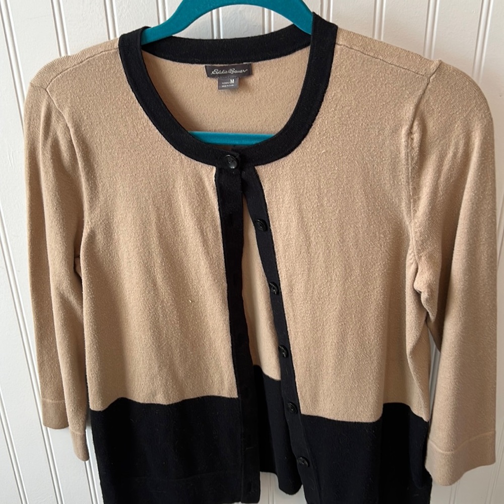 Eddie Bauer 3/4 length sleeve sweater